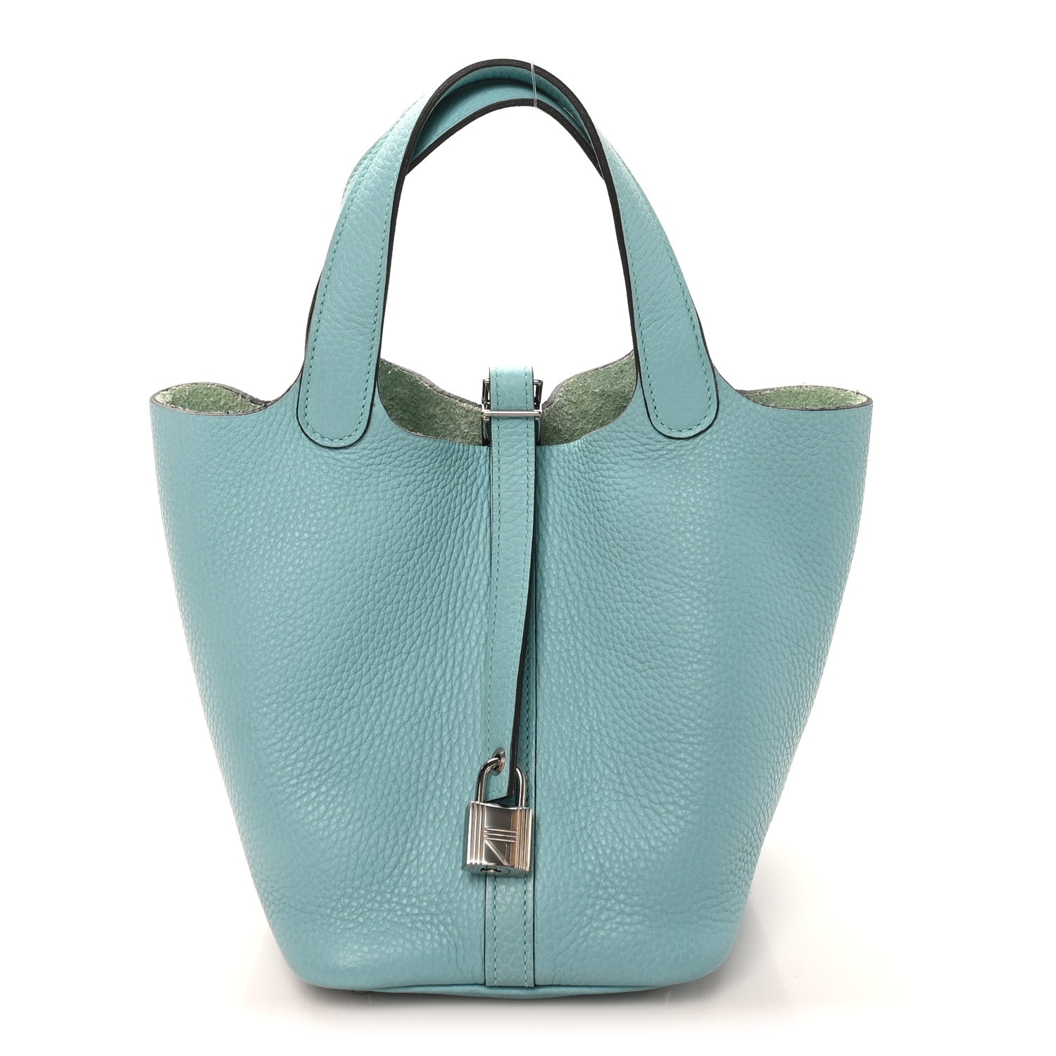 Hermes Taurillon Clemence Picotin Lock 18 PM Bleu Atoll 1 of 13