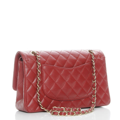 Chanel Caviar Quilted Medium Double Flap Dark Red 3 of 7