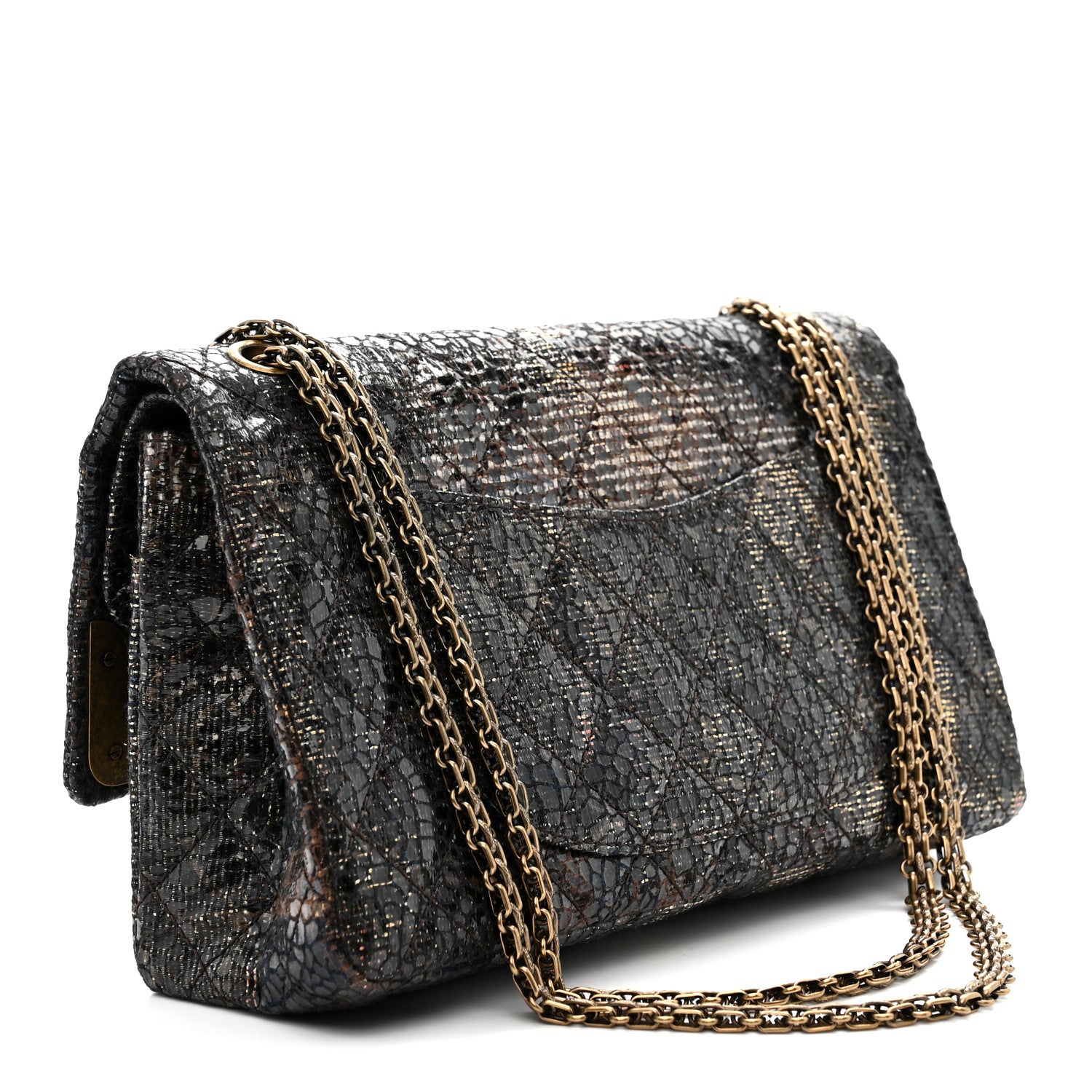 Chanel Metallic Glazed Tweed Quilted 2.55 Paris Shanghai Reissue 226 Flap Multicolor 3 of 11