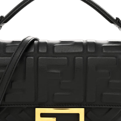 Fendi Nappa FF 1974 Embossed Mini Baguette Black 8 of 12