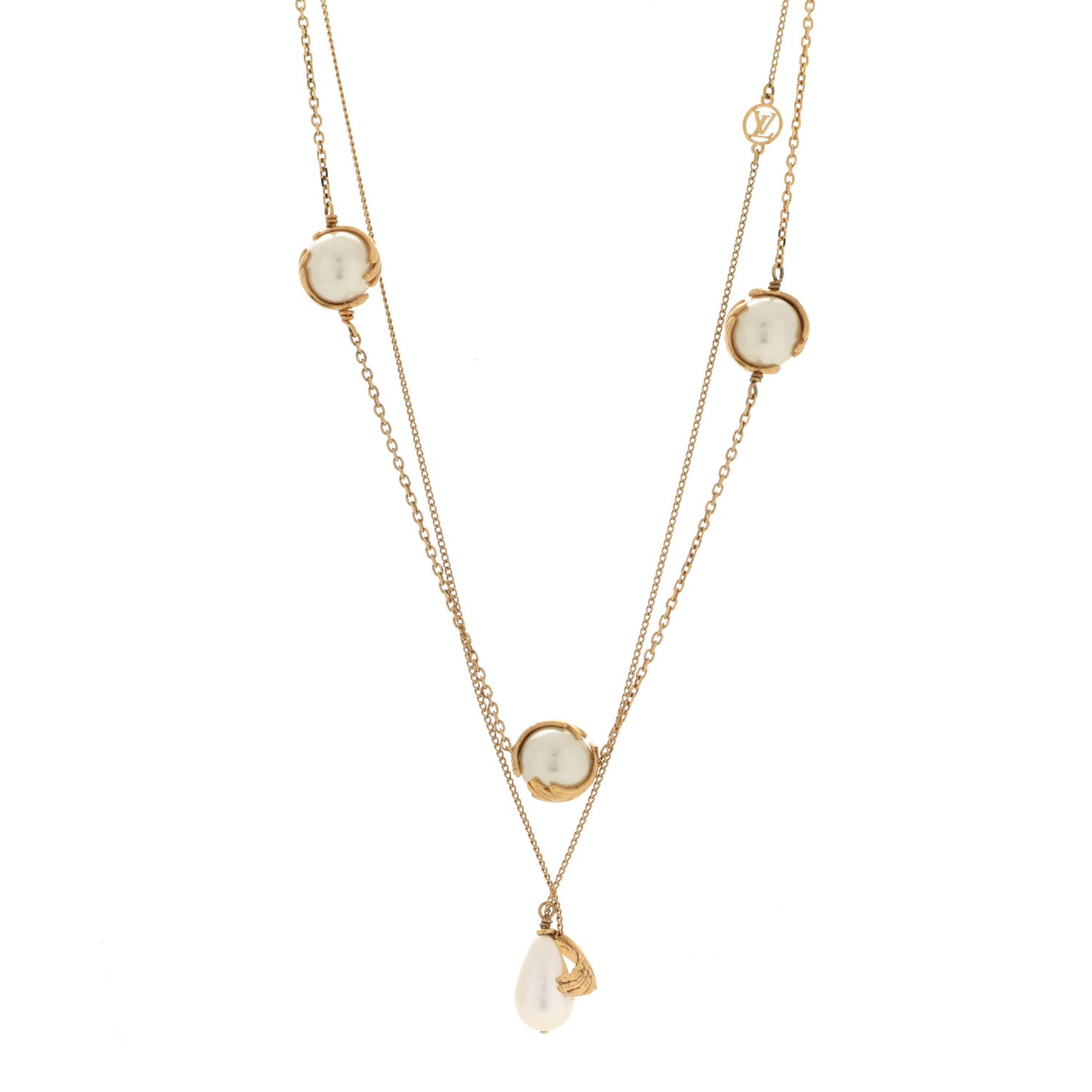 Sautoir Pearl Angels Necklace Gold