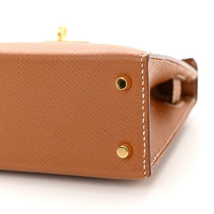 Hermes Epsom Mini Kelly Sellier 20 Gold 10 of 13