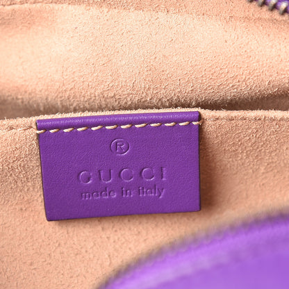 Gucci Calfskin Matelasse Small GG Marmont Chain Shoulder Bag Shine Purple 6 of 10