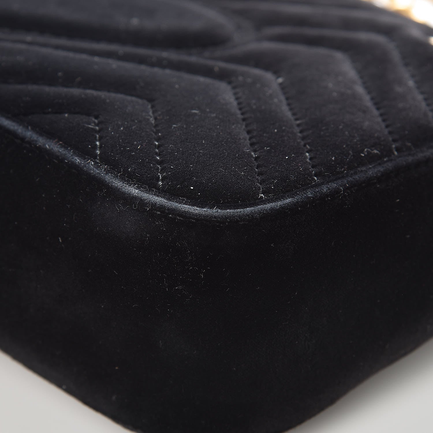 Gucci Velvet Matelasse Mini GG Marmont Shoulder Bag Black 16 of 21