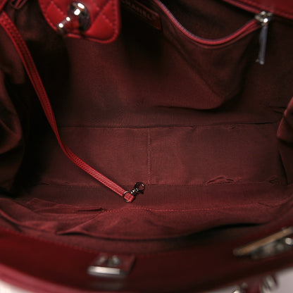 Chanel Calfskin Quilted Large Classic Shopping Tote Burgundy 5 of 11