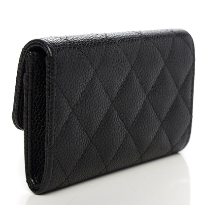 Chanel Caviar Quilted Flap Card Holder Black 3 of 9