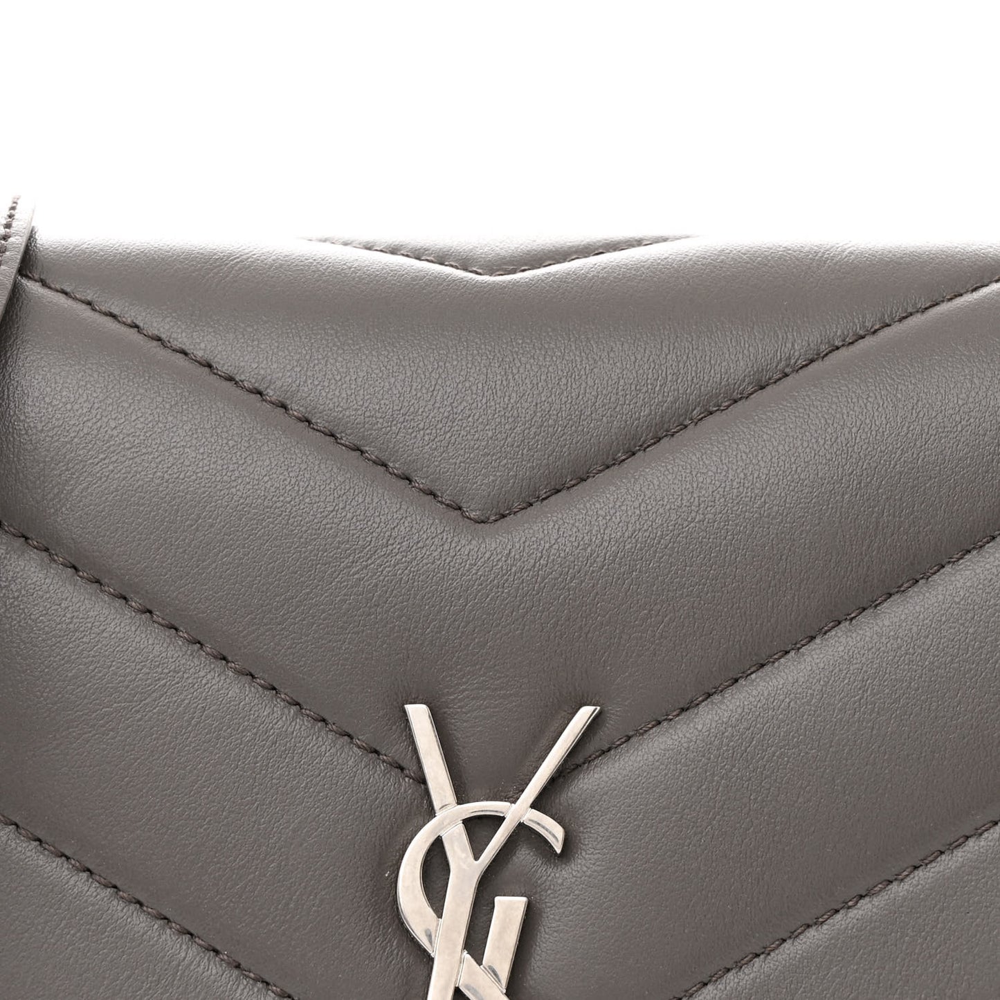 Calfskin Y Quilted Monogram Loulou Crossbody Clutch Storm