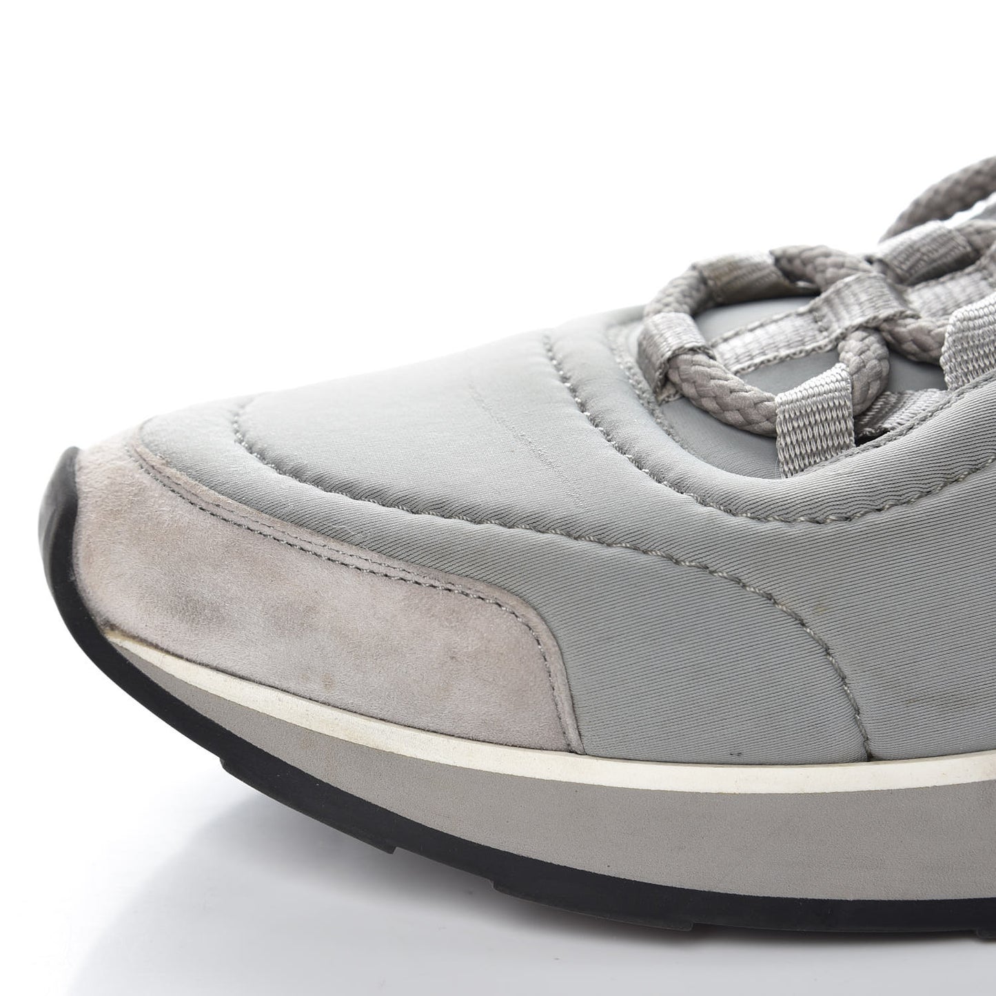 Suede Nylon Sneakers 37 Grey