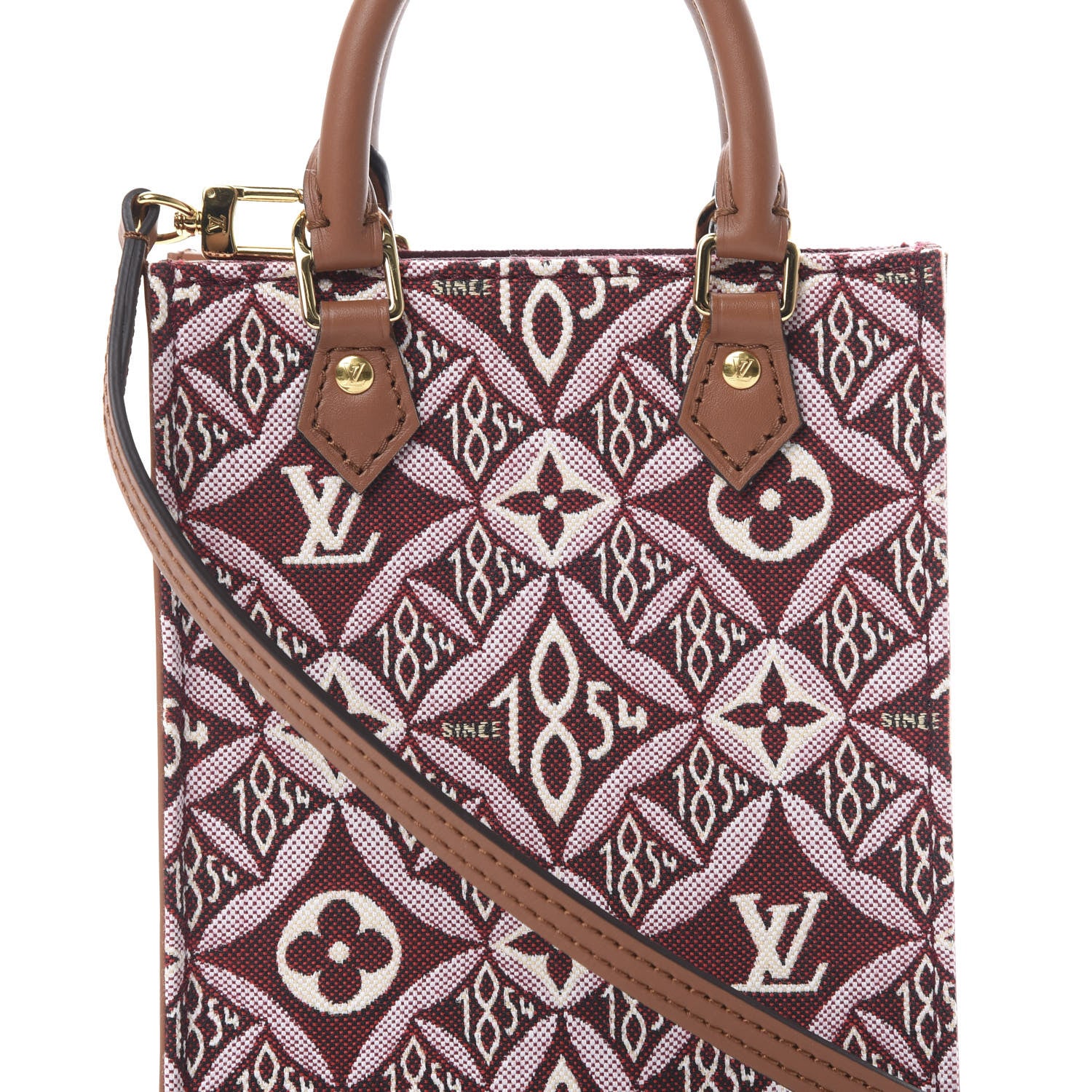 Louis Vuitton Jacquard Since 1854 Petit Sac Plat Bordeaux 7 of 10