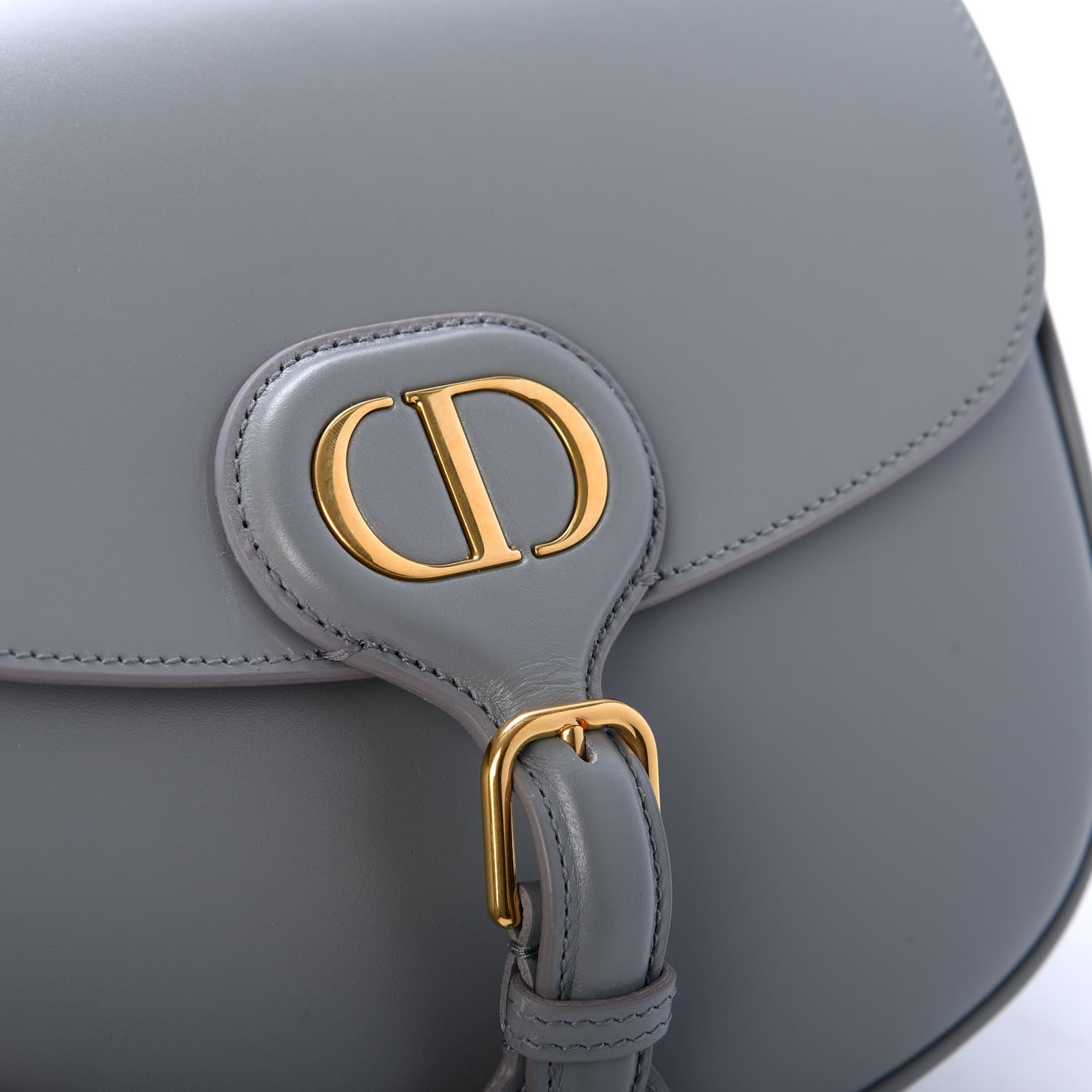 Christian Dior Box Calfskin Medium Bobby Flap Stone Grey 9 of 10