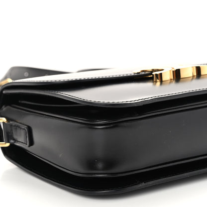 Celine Shiny Calfskin Medium Triomphe Black 10 of 14
