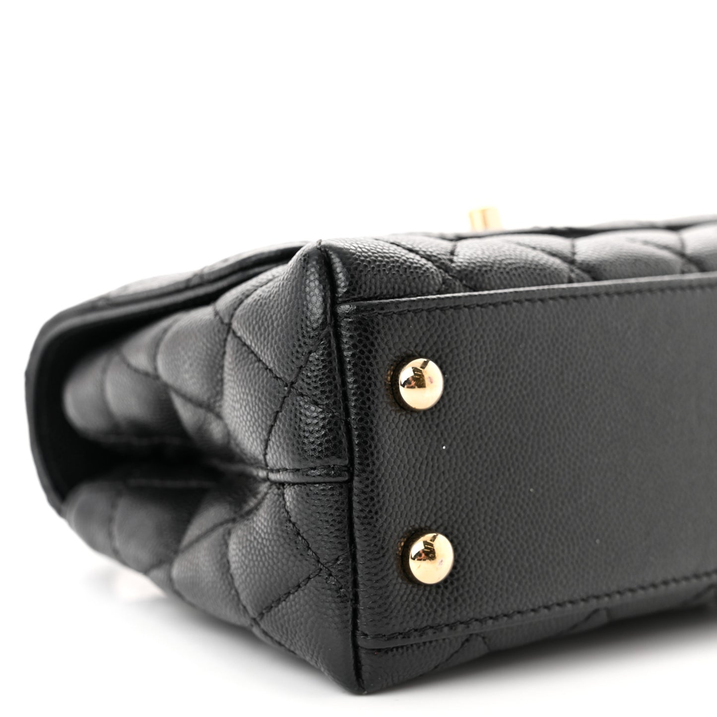 Caviar Quilted Extra Mini Coco Handle Flap Black