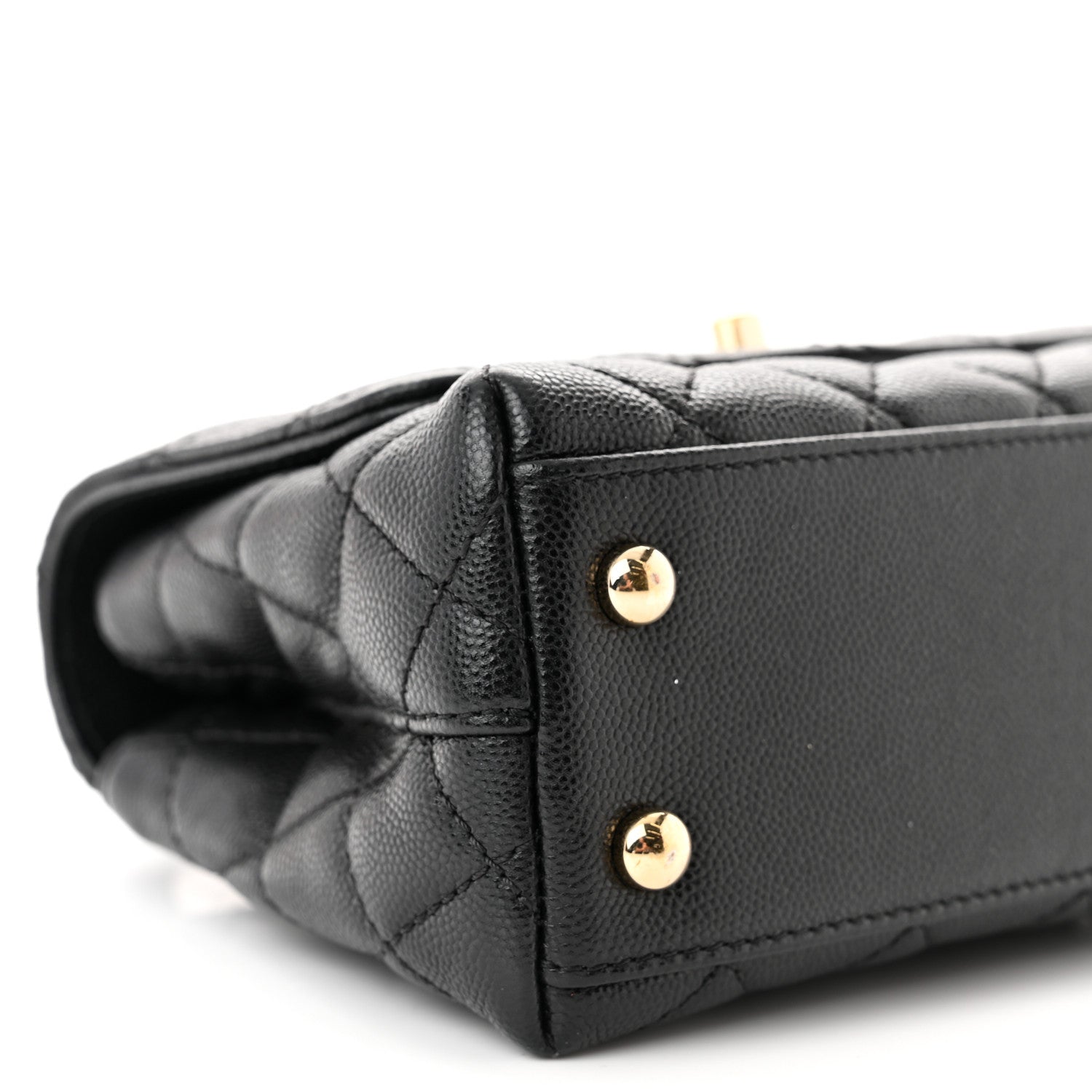 Chanel Caviar Quilted Extra Mini Coco Handle Flap Black 9 of 11