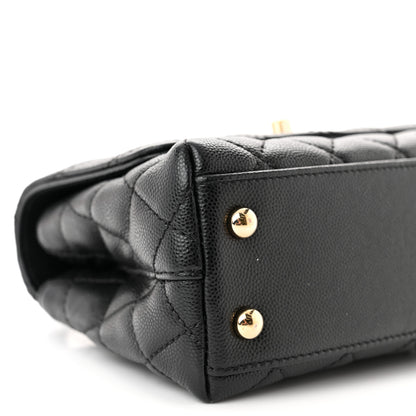 Chanel Caviar Quilted Extra Mini Coco Handle Flap Black 9 of 11