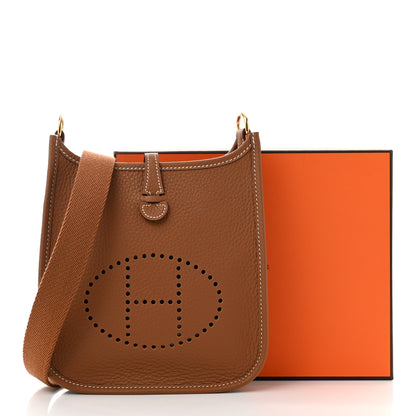Hermes Taurillon Clemence Evelyne TPM Gold 11 of 11