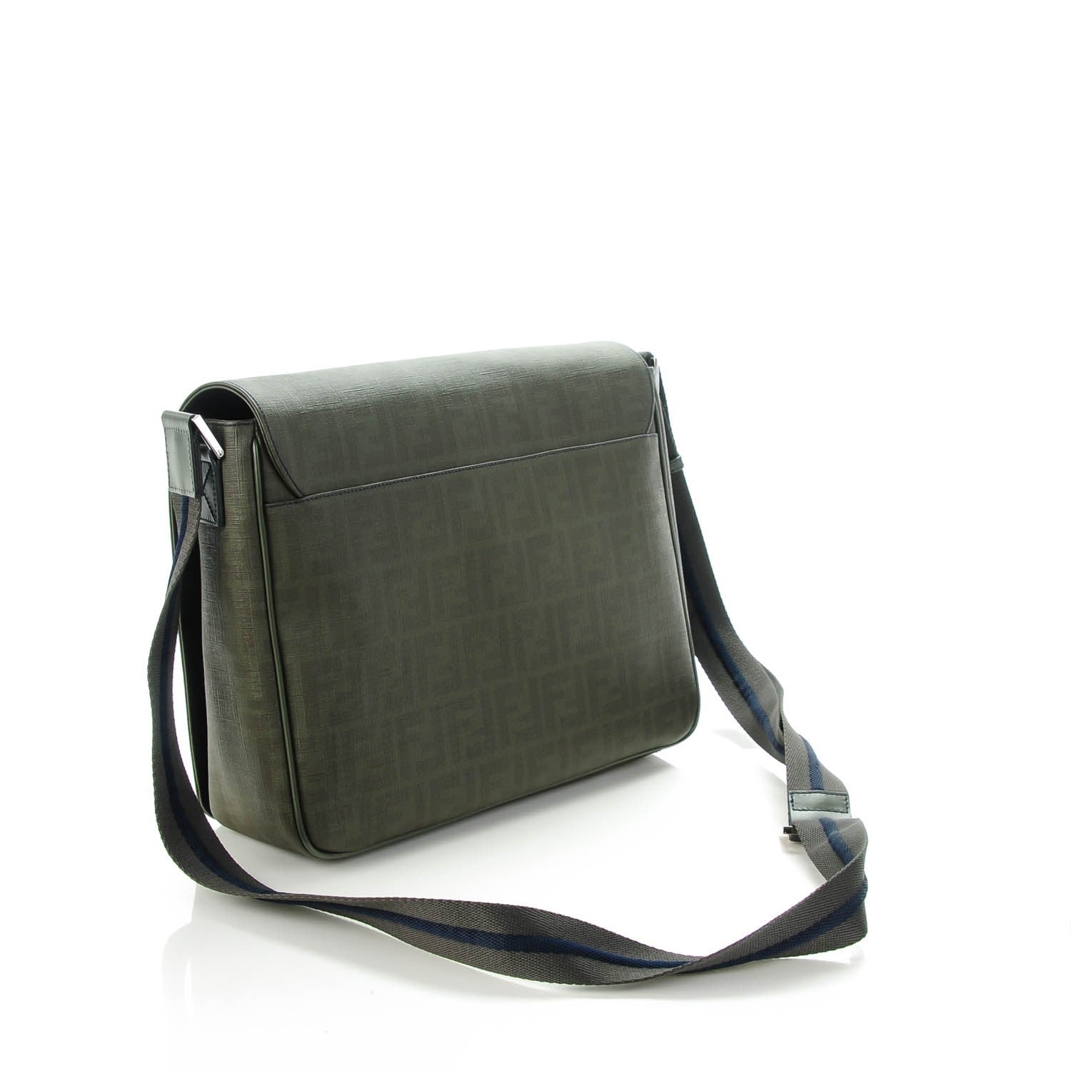 Fendi Zucca Spalmati Messenger Bag Green 3 of 7