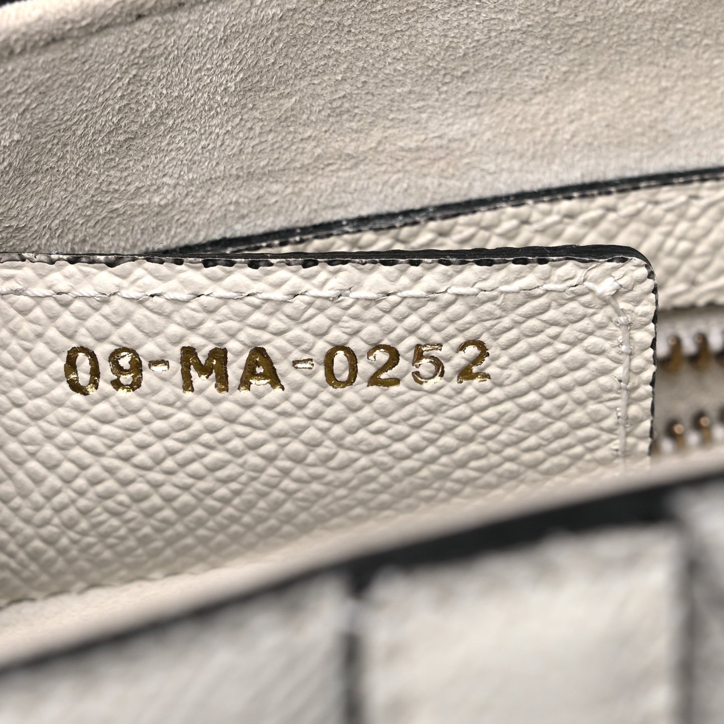 Grained Calfskin Saddle Bag White