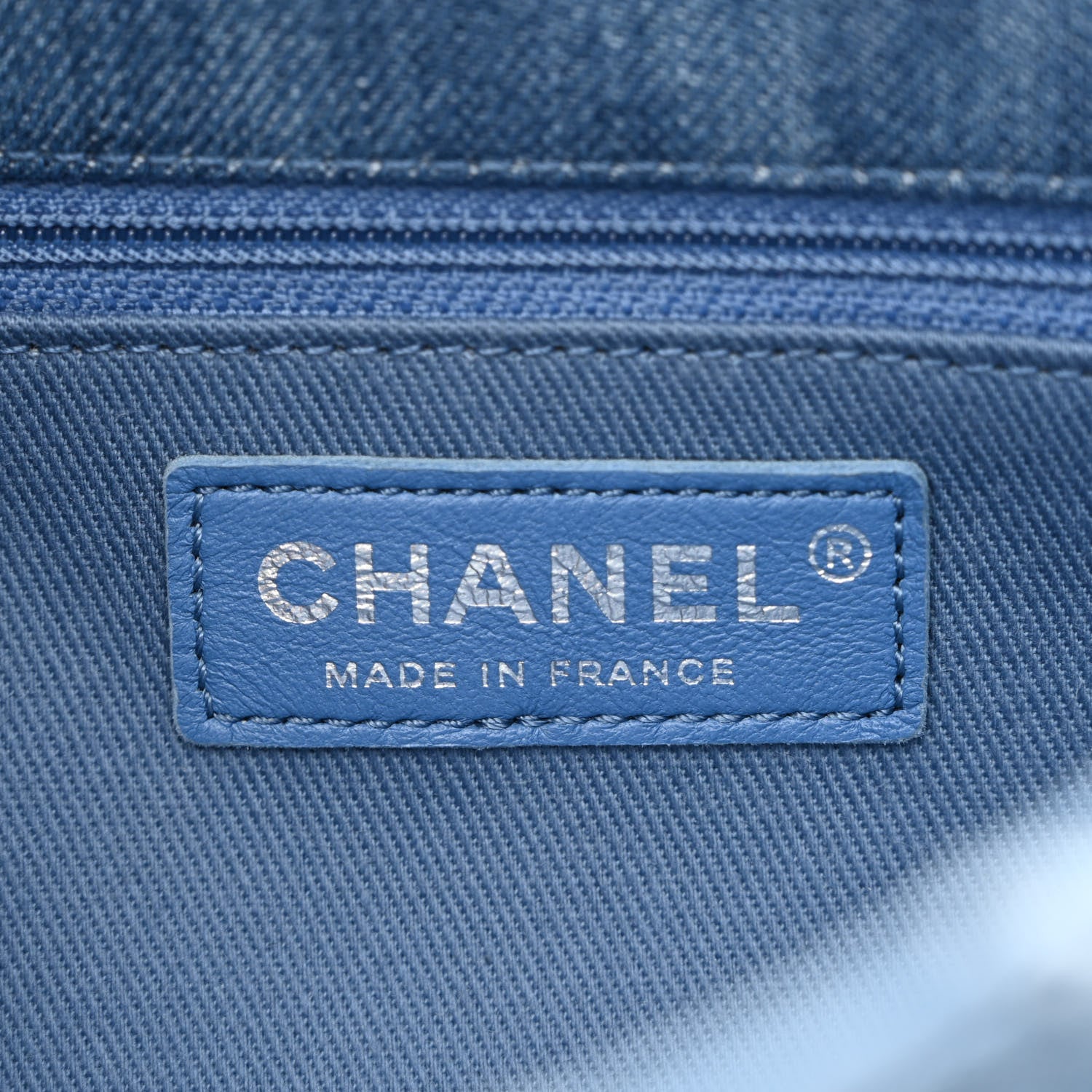 Chanel Denim Quilted Medium Distressed Single Flap Blue 6 of 10