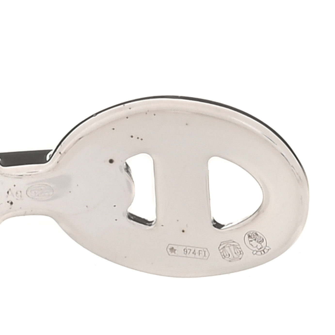 Sterling Silver MM Chaine d'Ancre Enchainee Cuff Bracelet SH