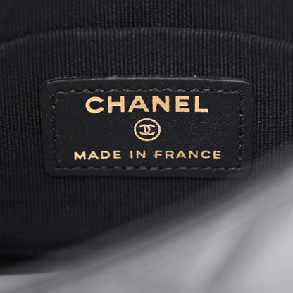 Chanel Lambskin Quilted Top Handle Flap Clutch With Chain Black 6 of 11