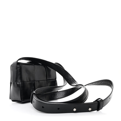 Bottega Veneta Lambskin Maxi Intreccio Candy Cassette Crossbody Bag Black 3 of 10