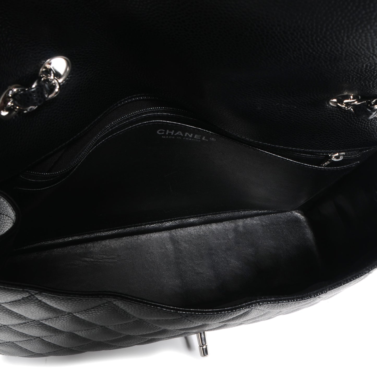 Caviar Jumbo Single Flap Black