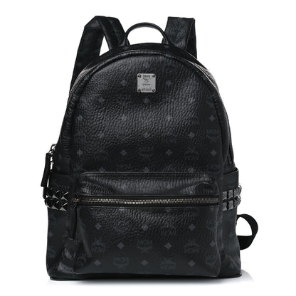 MCM Visetos Medium Side Studs Stark Backpack Black 1 of 12