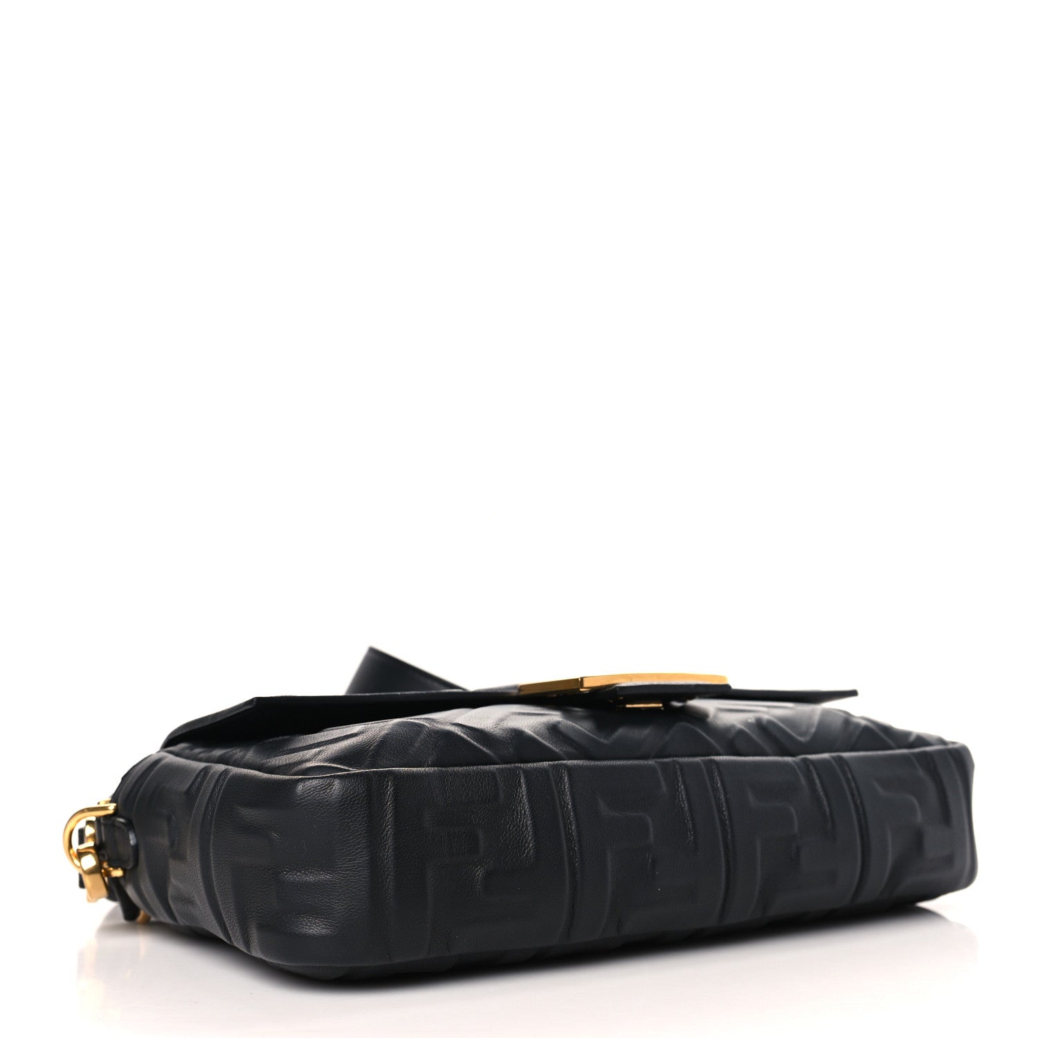 Fendi Nappa FF 1974 Embossed Baguette Black 4 of 9