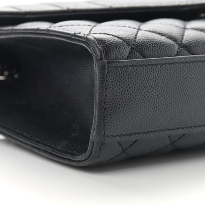 Saint Laurent Grain De Poudre Tri-Quilt Small College Monogram Satchel Black 8 of 17