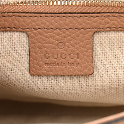 Gucci Pebbled Calfskin Medium Soho Flap Crossbody Camelia 6 of 12