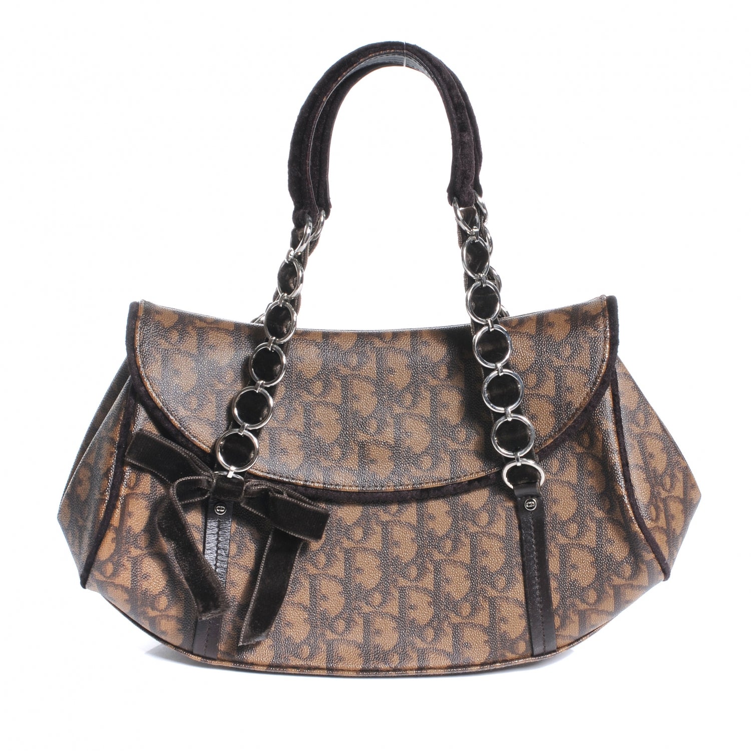 Christian Dior Monogram Romantique Trotter Bag Brown 1 of 8