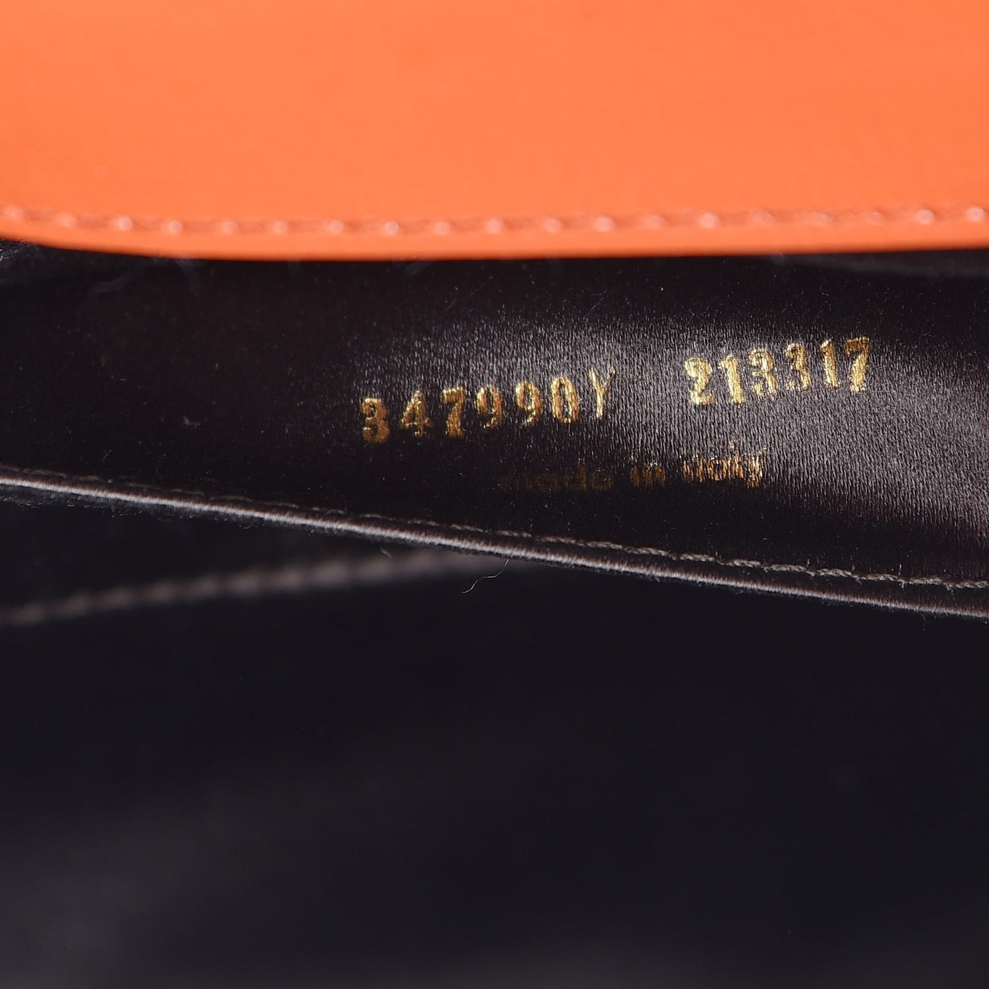 Textured Patent Monogram Large Belle De Jour Clutch Orange