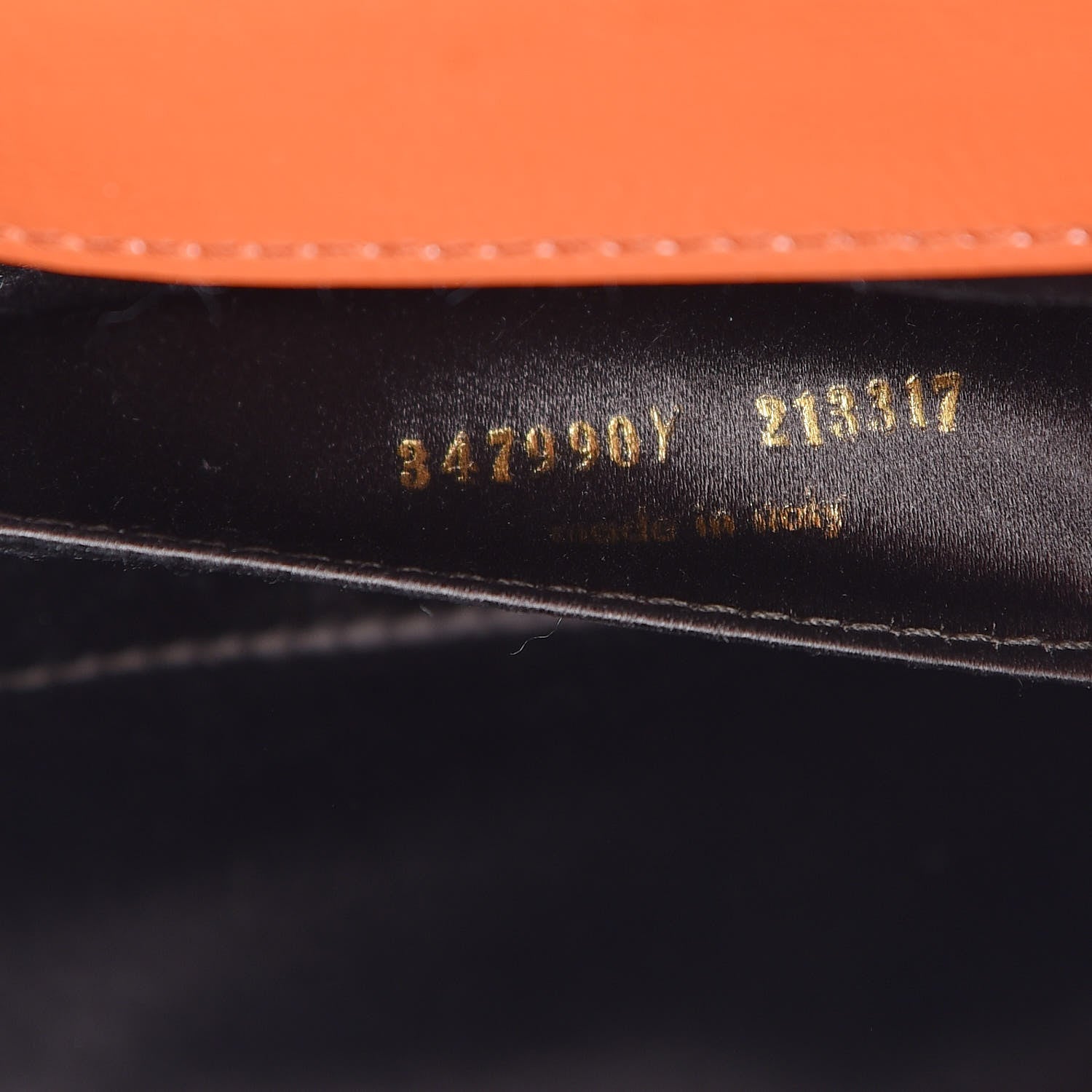 Saint Laurent Textured Patent Monogram Large Belle De Jour Clutch Orange 9 of 10