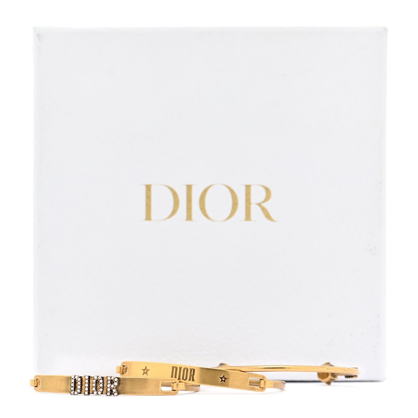 Metal Crystal Dio(r)evolution Bracelet Set Gold