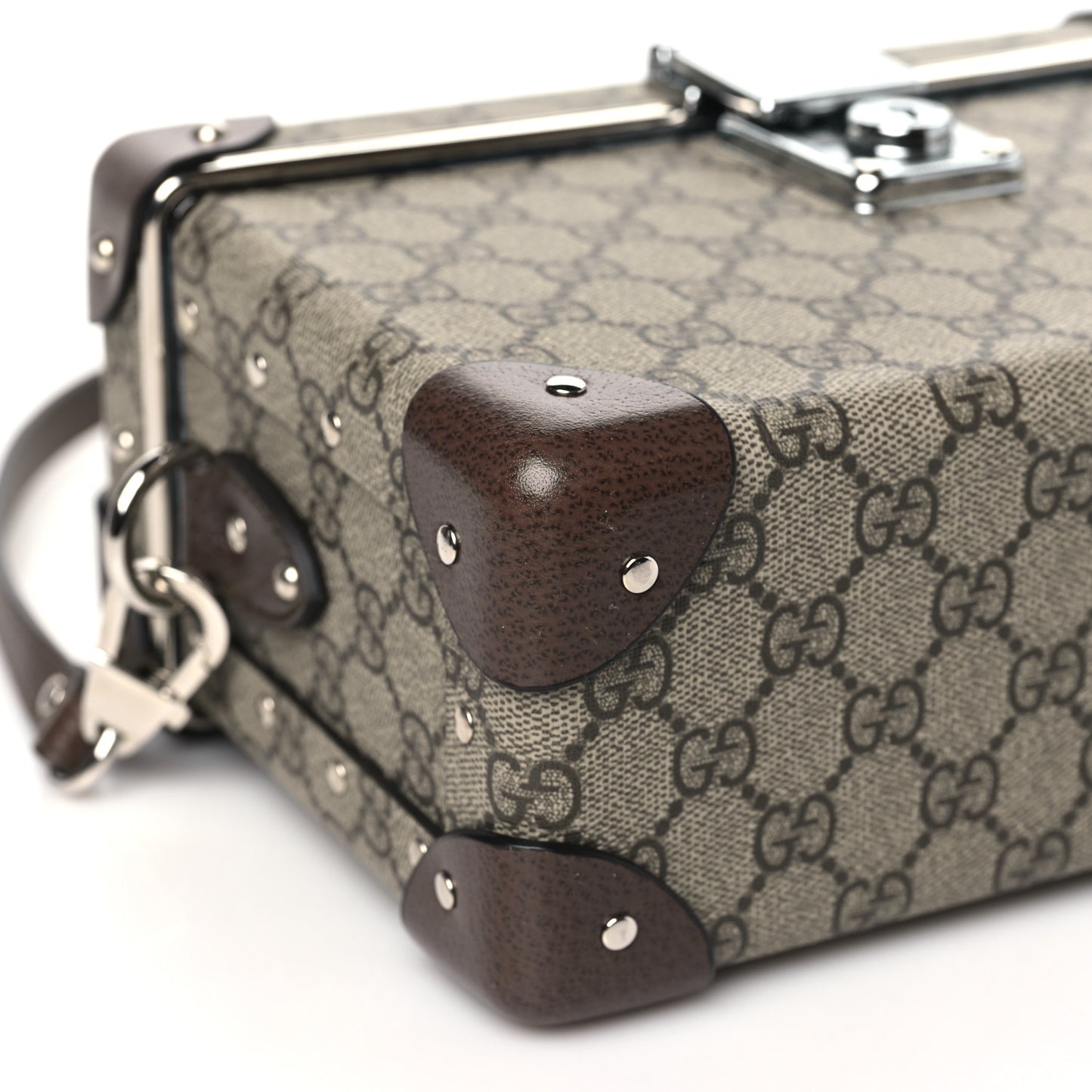 GG Supreme Monogram Globe-Trotter Beauty Case Brown