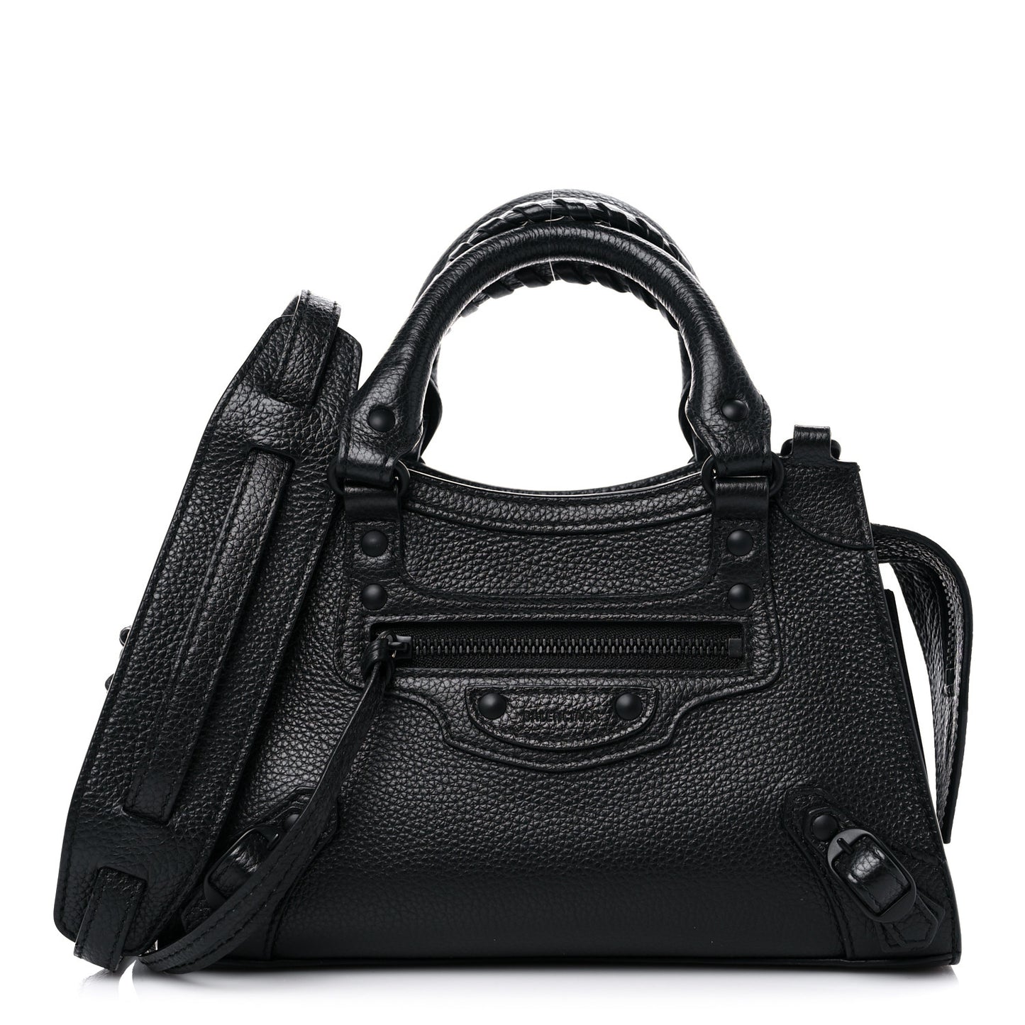 Grained Calfskin Neo Classic Black Hardware Mini City Black