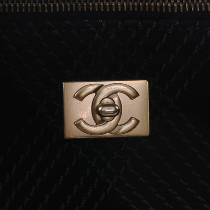 Chanel Suede Tassel CC Shoulder Bag Black 3 of 8