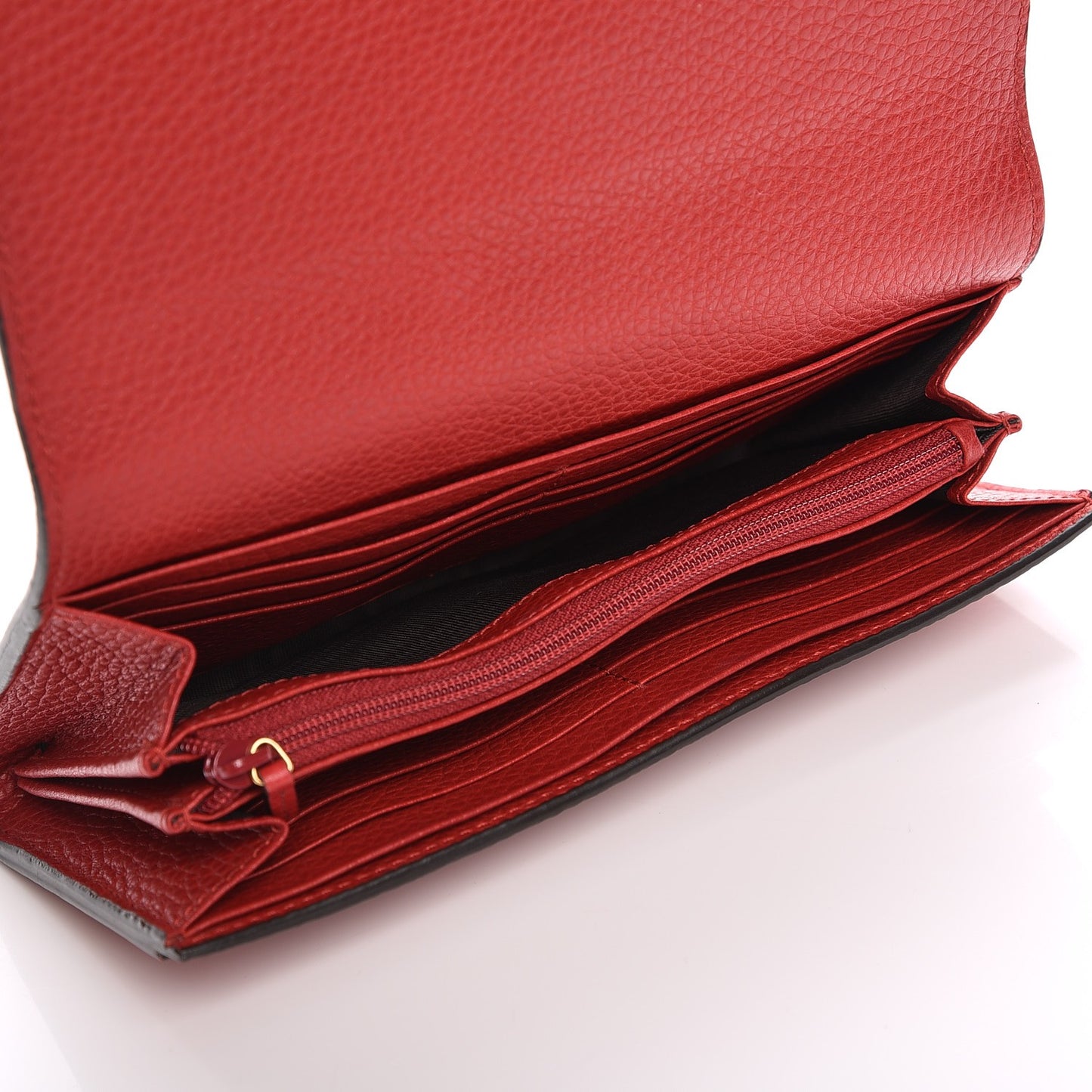 Calfskin Animalier Continental Wallet Red