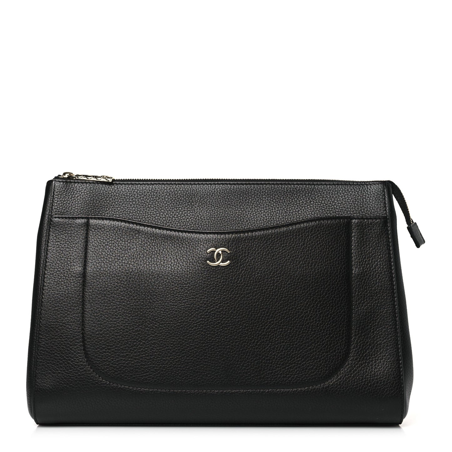 Grained Calfskin Large Neo Executive Cosmetic Case Black