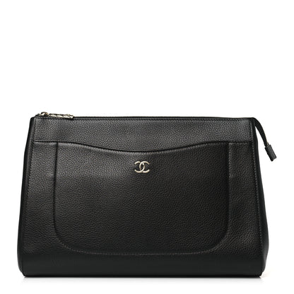 Chanel Grained Calfskin Large Neo Executive Cosmetic Case Black 1 of 9
