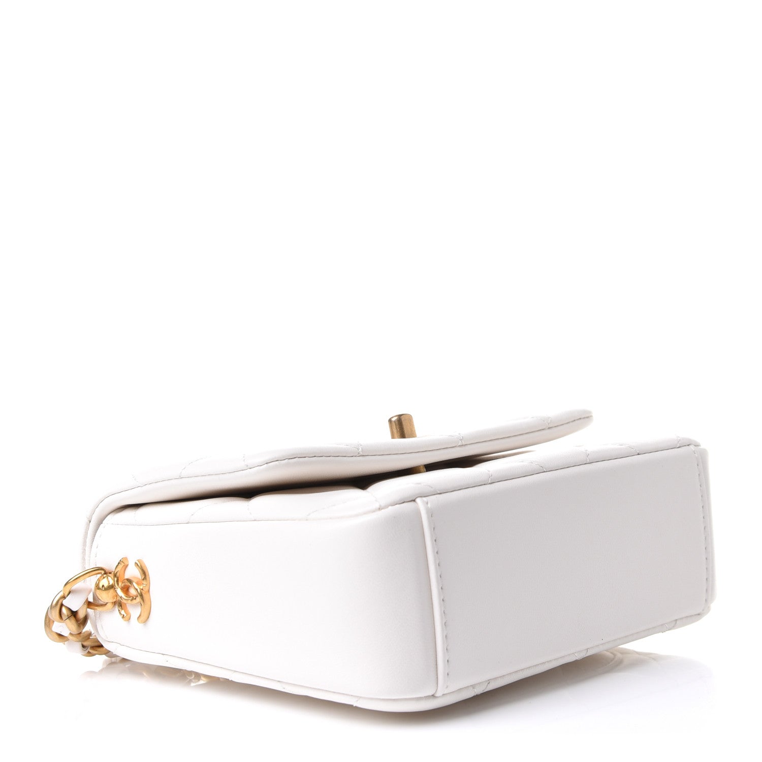 Chanel Lambskin Quilted Mini Side Note Flap White 4 of 12