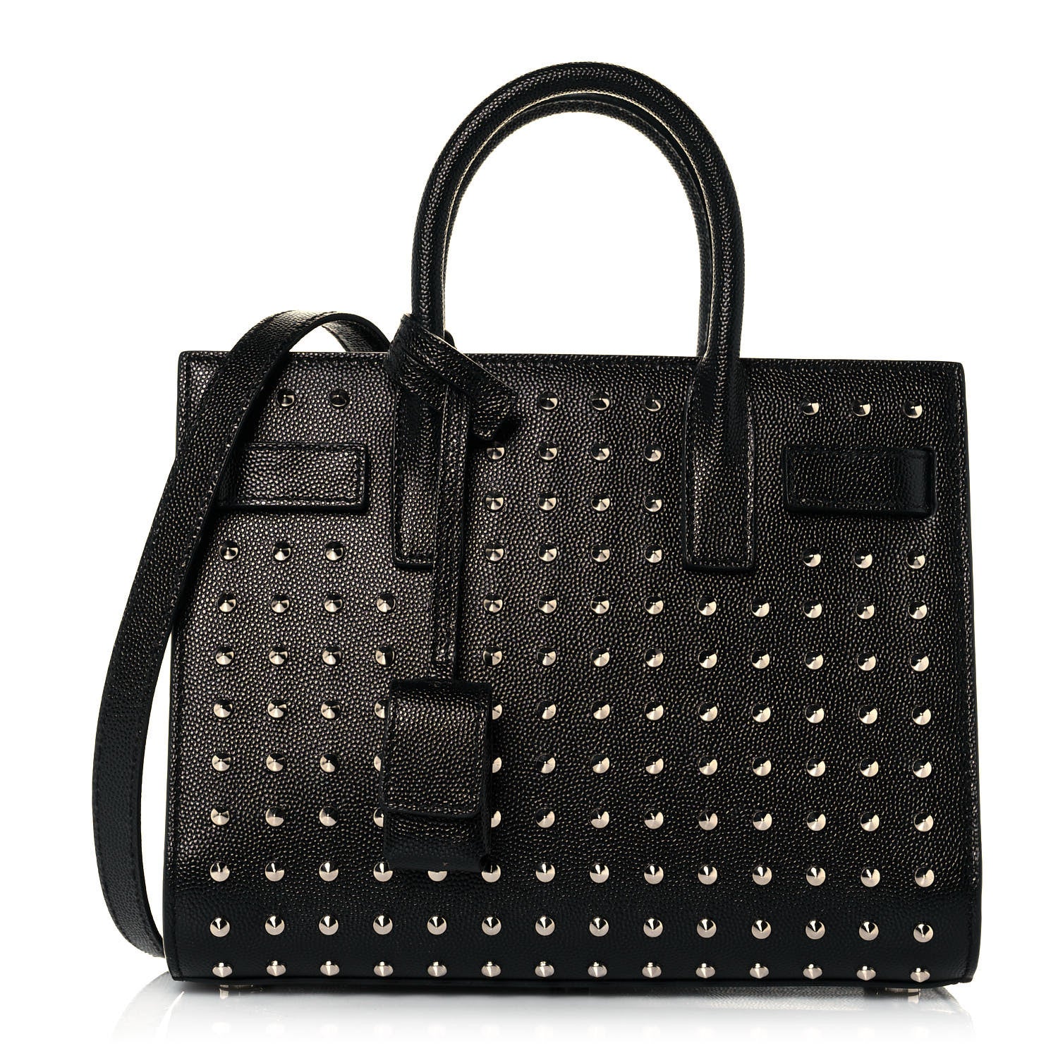 Saint Laurent Grain De Poudre Studded Nano Sac De Jour Black 1 of 10