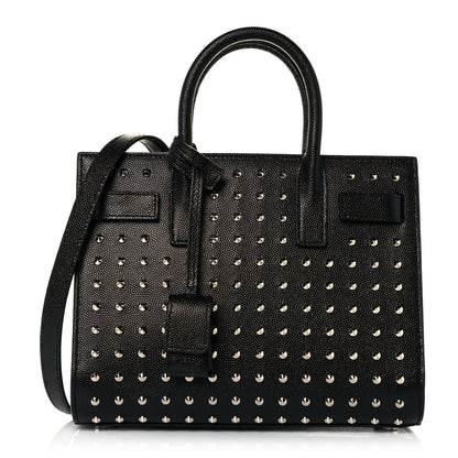 Saint Laurent Grain De Poudre Studded Nano Sac De Jour Black 1 of 10
