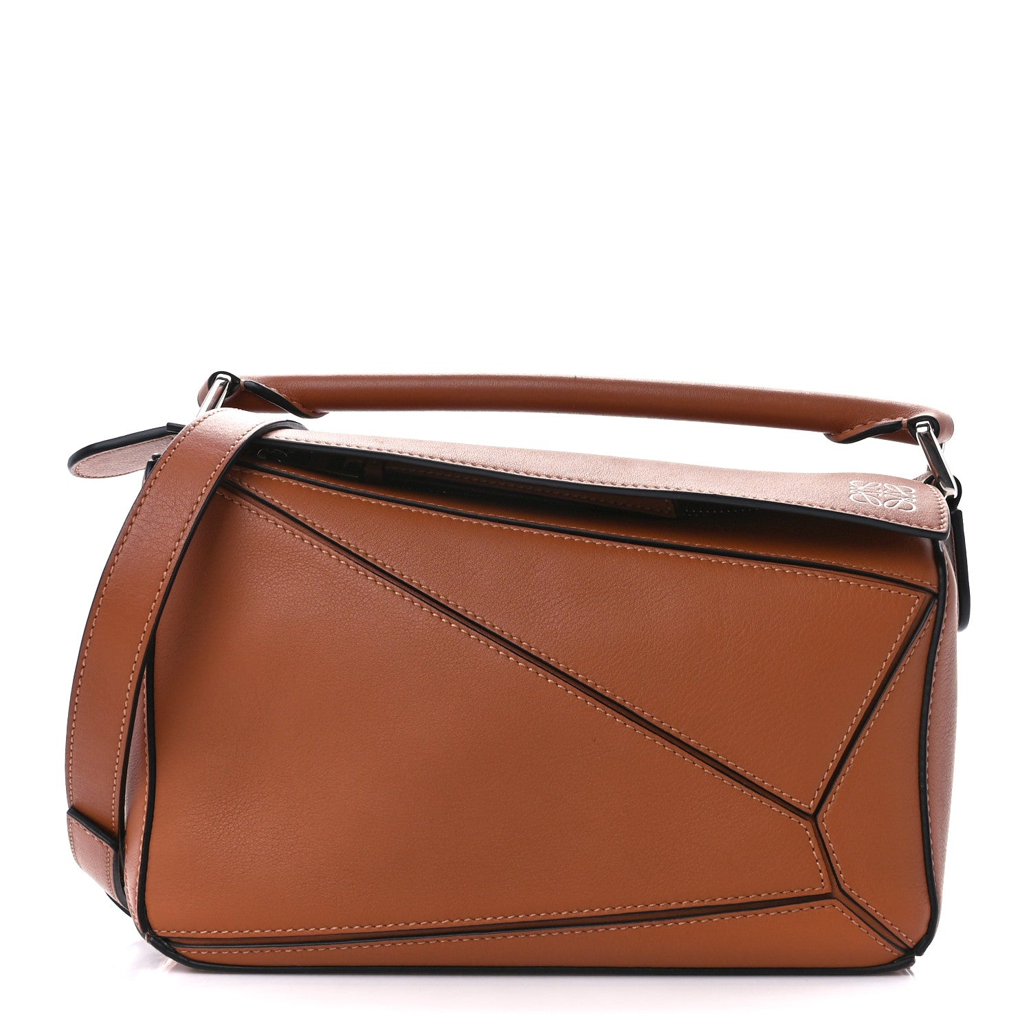 Loewe Calfskin Small Puzzle Bag Tan 1 of 10