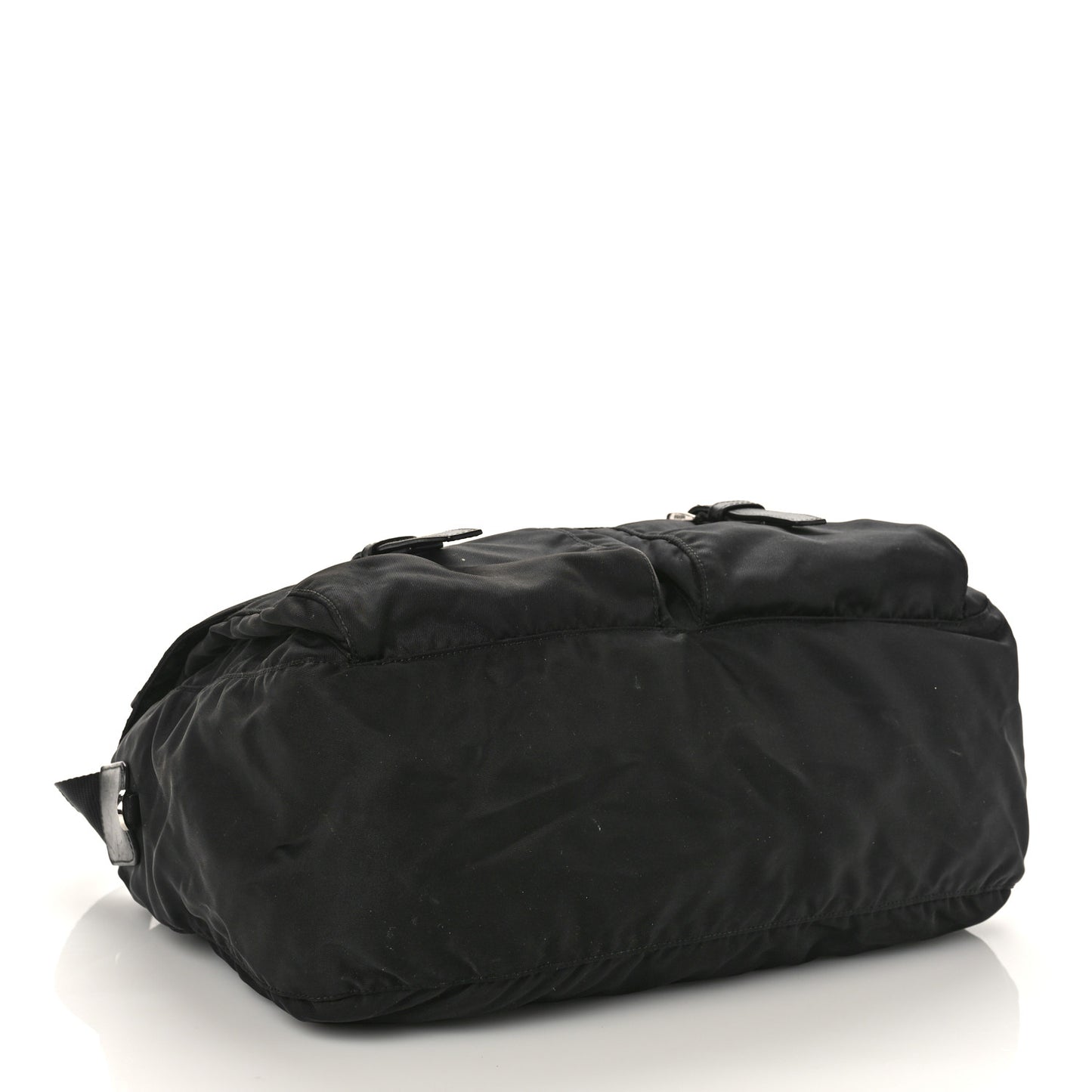 Tessuto Nylon Saffiano Vela Messenger Bag Black