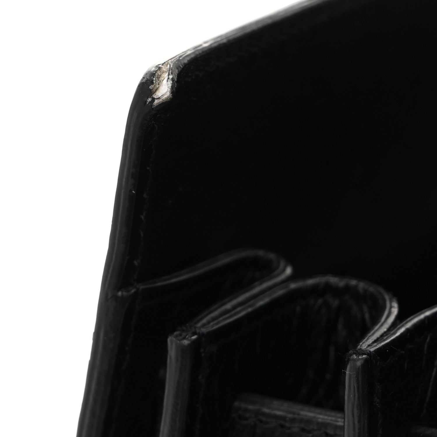 Saint Laurent Calfskin Crocodile Embossed Small Sac de Jour  Black 10 of 10