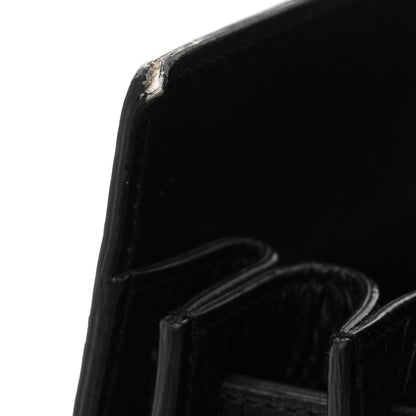 Saint Laurent Calfskin Crocodile Embossed Small Sac de Jour  Black 10 of 10