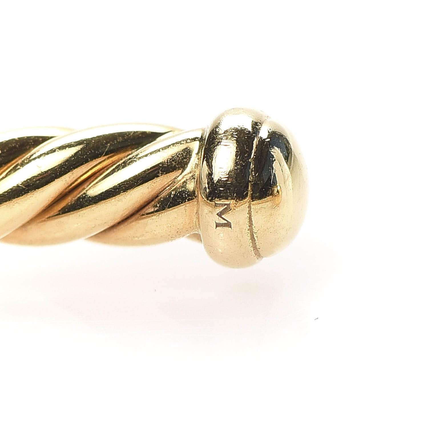 David Yurman 18K Yellow Gold 4mm Cablespira Bracelet 5 of 5