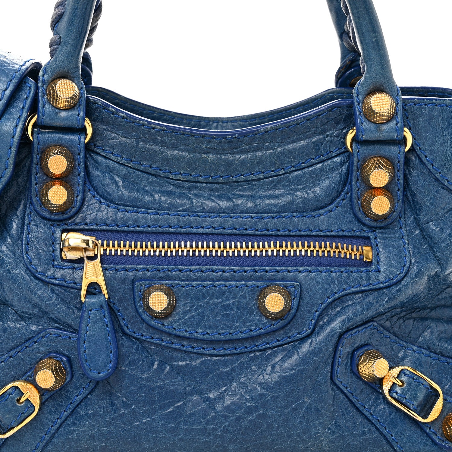 Balenciaga Agneau Giant 12 Gold Hardware Mini City Bleu Lazuli 10 of 13