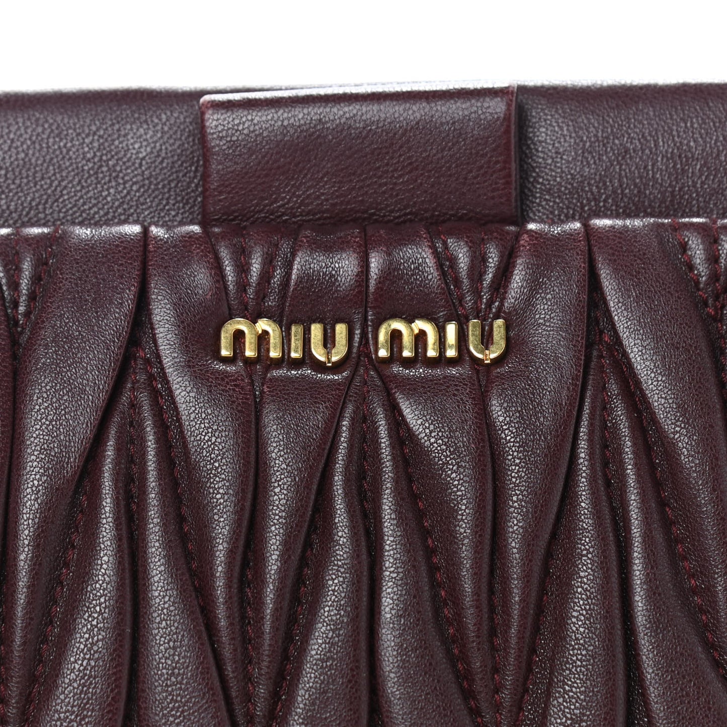 Nappa Matelasse Crossbody Clutch Granato